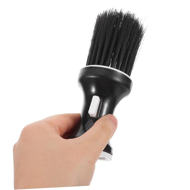 Black Barber Hair Duster Brush With Soft Bristles For Neck And Sideburns Grooming - Image 4